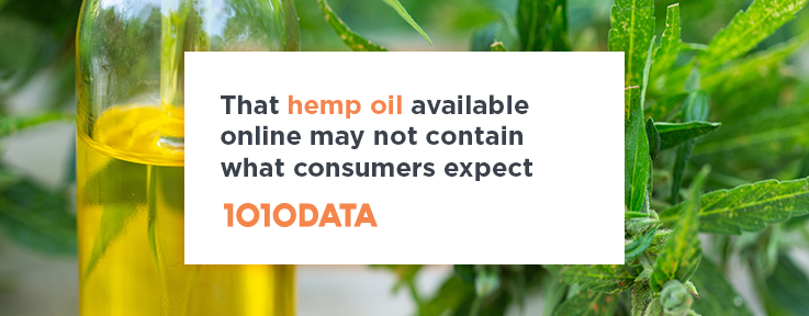 That hemp oil available online may not contain what consumers expect